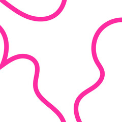 Pink Outline Frame Abstract Shapes 