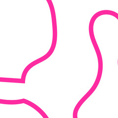 Obraz premium Pink Outline Frame Abstract Shapes 