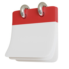 Planning schedule icon concept, modern 3d calendar.