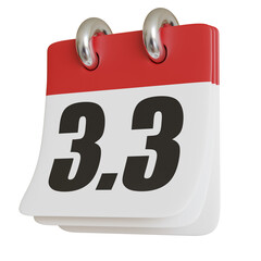 Planning schedule icon concept, modern 3d calendar.