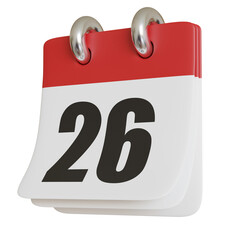 Planning schedule icon concept, modern 3d calendar.