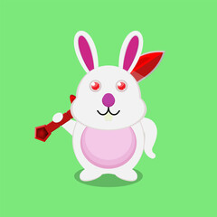 cute bunny vector illustration.