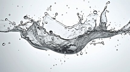 Water splash  isolated on white background
