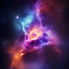 space galaxy background colorful nebula 