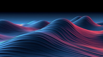 bright colorful smooth abstract wavy neon background