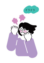 menopause03_woman_イラスト素材_更年期障害_女性_症状_ベクター