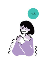 menopause03_woman_イラスト素材_更年期障害_女性_症状_ベクター