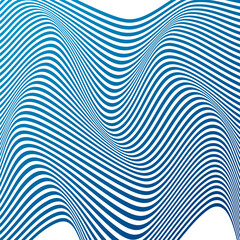 ILLUSTRATION ABSTRACT COLORFUL BLUE GRADIENT WAVY LINE PATTERN BACKGROUND. COVER DESIGN 