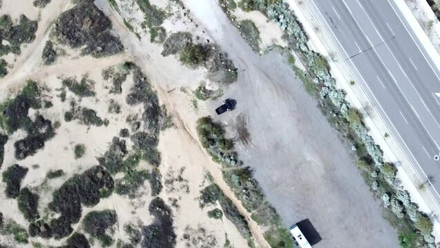 Top view spinning shot of the Thunderbird Mountain in Phoenix, Arizona, USA