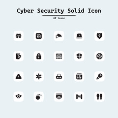 Information technology icons set. Cuber Security icons. UI icon set in a flat design. Outline collection ui icons with squircle shape. Web Page, Mobile App, UI, UX design.