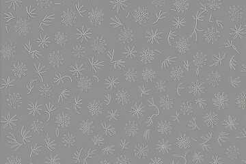 Floral pattern background in gray shape color