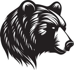 Vector of a black bear isolated on a white background