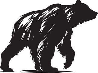 Vector of a walking black bear isolated on a white background