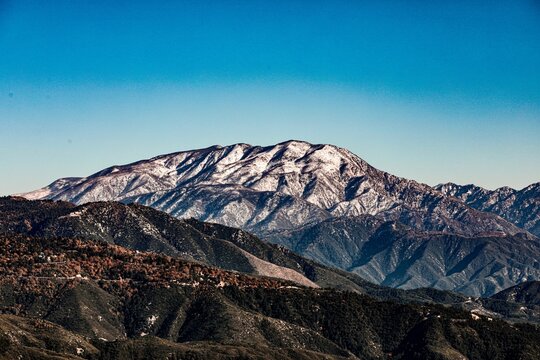 Beautiful view of the San Gabriel mountains in California, United States.