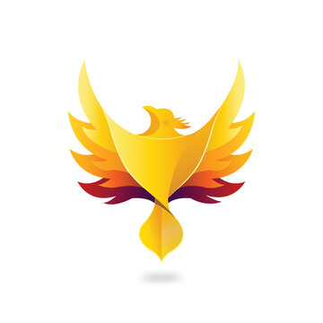 recommend clip art: Fire Phoenix gold medal with laurel wreath