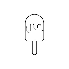  cold popsicle ice cream on white background 