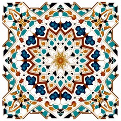 AI-generated illustration of a symmetrical Islamic ornament based on the Moroccan style