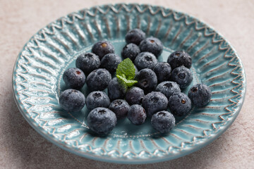 blueberries on a plate