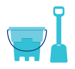 Sandcastle bucket and shovel © pixendee