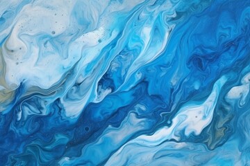 Abstract art blue paint background with liquid fluid grunge texture. Generative AI