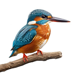 Kingfisher (Alcedo atthis) sitting on a twig