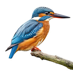 Kingfisher (Alcedo atthis) sitting on a twig