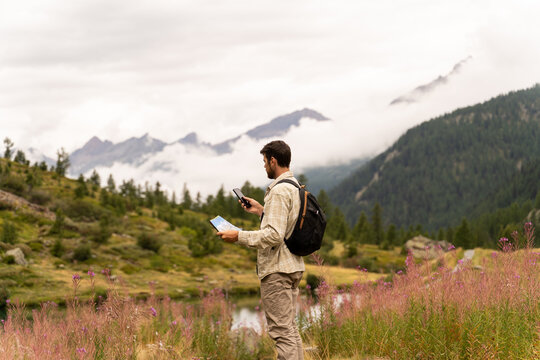 Man Checking Map
