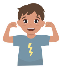 Happy kid hero vector