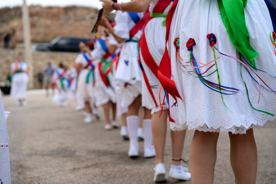 Anonymous girls in traditional dress