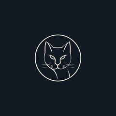 Cat logo design vector illustration