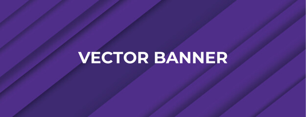 Diagonal Rectangle Shapes Purple Background Vector Banner Backdrop with Abstract Shapes Effect Diagonal Design