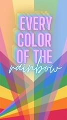 Fototapeta na wymiar Rainbow gay pride LGBTQIA+ illustration design digital artwork, bright unique art. Every color of the rainbow colour, transgender, bisexual, queer flags, flag, wallpaper, background