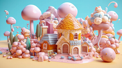3d animated house background