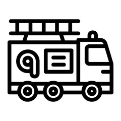 fire truck line icon