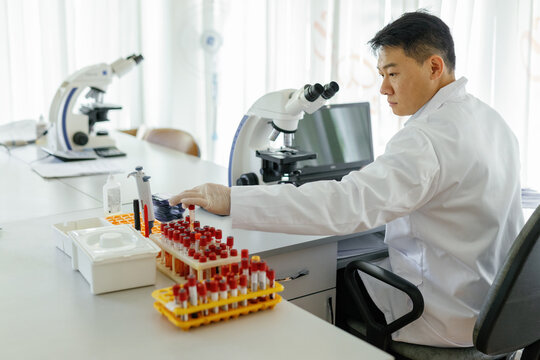 chemist biochemistry sample instrument laboratory