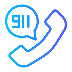 911 call gradient icon
