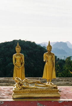 Three Thai Buddha statues 

