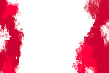 Abstract red watercolor brush stroke on transparency background	
