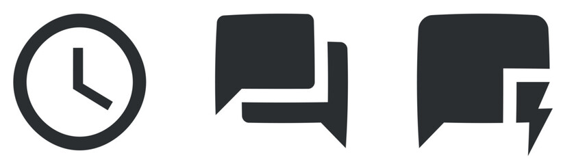 Set of 3 icons Actions. Modern thin line icons. modern trend in the style. for mobile and web. Thin filled icons pack. Vector illustration