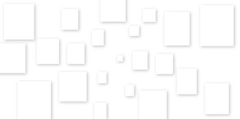 White geometric abstract background with top view. Simple mosaic pattern in minimalist style.