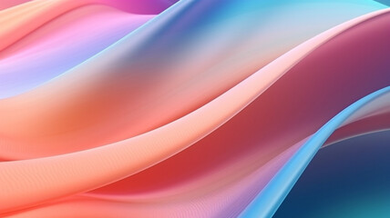 Fototapeta premium Abstract wavy lines liquid rainbow color style