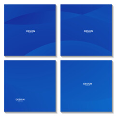 set of squares abstract blue gradient background with waves for business