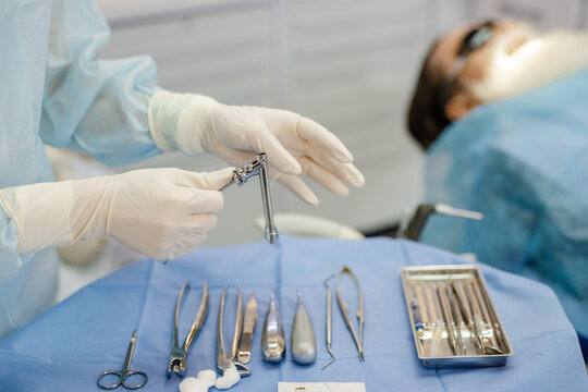 Dental hygiene appliance. Sterile. Professional dentist. Surgery