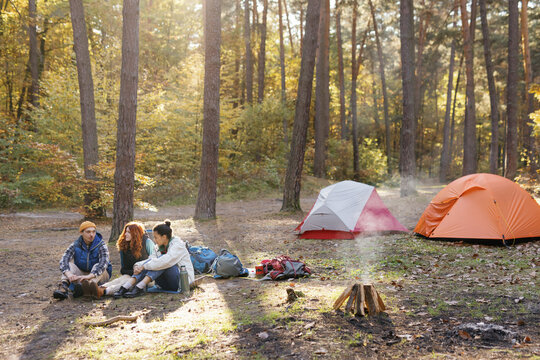 Tent life company recreational journey countryside camping location