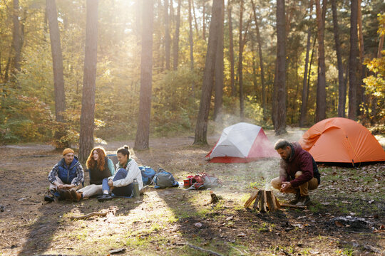 Wild camping campground environment friend authentic escapism 