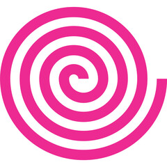 Pink Spiral Minimalist Geometric Shapes