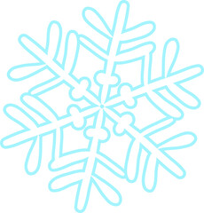 Snowflake in doodle style for design winter print. Hand draw snowflakes, png. Snow flake icon. Clipart hands drawing. Freeze symbol. Ice crystal graphic.