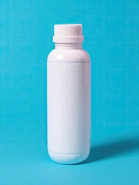 White Plastic Pill Bottle for mockup