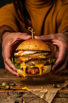 Double Smash Burger with cheese