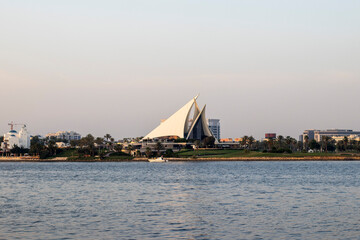 Dubai, UAE - 05.19.2023 - Dubai creek golf and yacht club and park hayatt hotel. outdoors